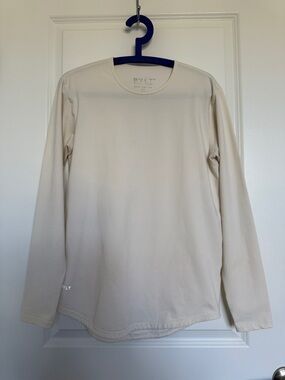 Bylt Men's Long Sleeve Crew Shirt in Cream